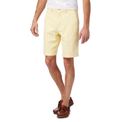 Big and tall yellow chino shorts